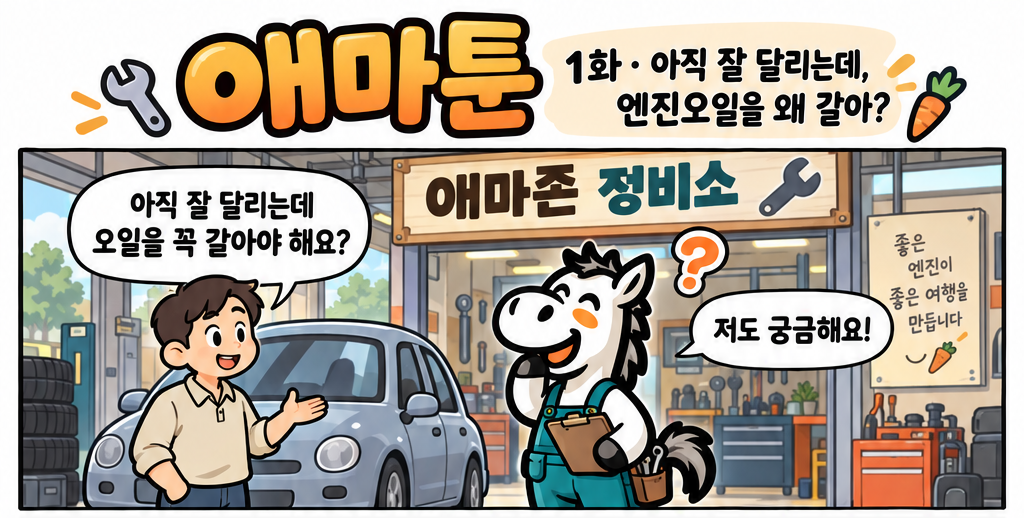 [애마툰] 1화 엔진오일을 꼭 갈아야할까? 링크 미리보기 이미지