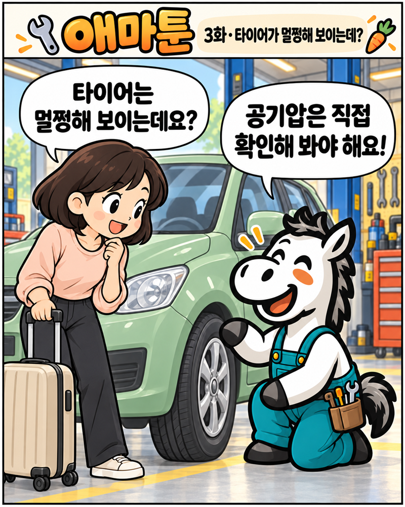 [애마툰] 3화, 타이어가 멀쩡해 보이는데? 링크 미리보기 이미지